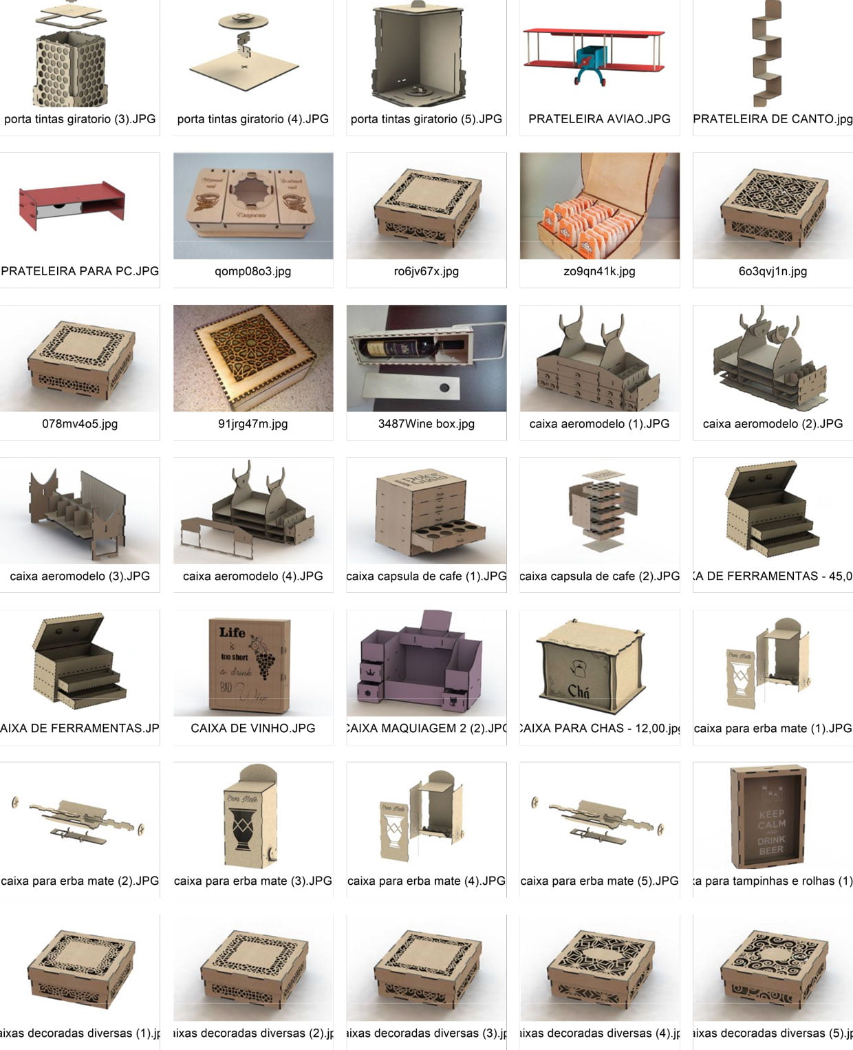 100 Boxs Wooden Puzzle Model Kit For Laser Cutt, CNC, Plasma and Vinyl ...