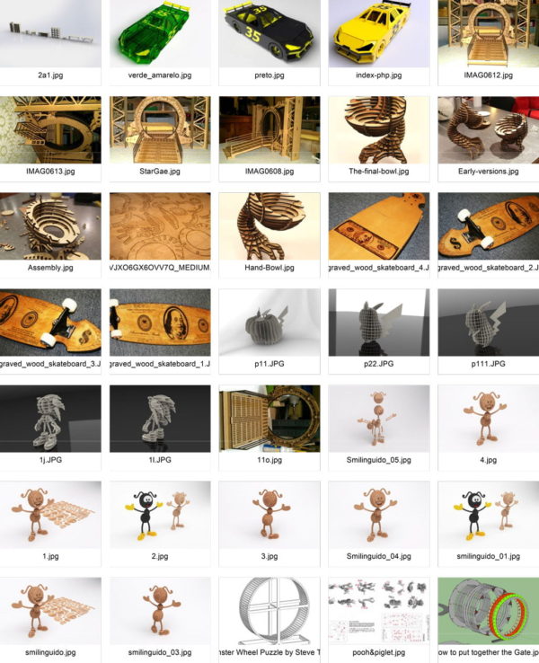1700 Files 272 Wooden Puzzle Model Kit 7