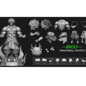 DBZ Broly Anime 3D Models Print STL OBJ Instant Download