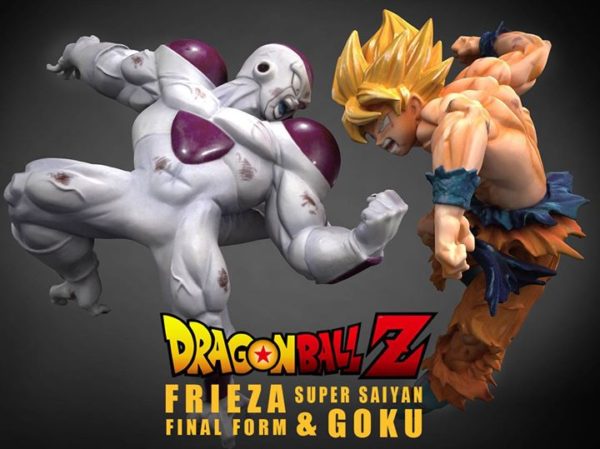 DBZ Goku vs Frieza Anime 3D Models Print STL OBJ Instant Download