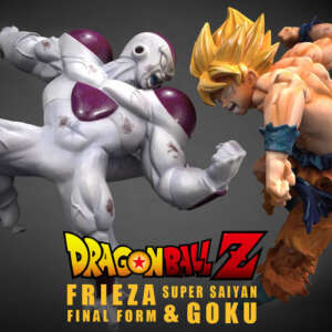 Dragonball goku frieza cgtrader Anime 3D Models Print STL OBJ Instant Download