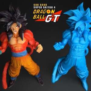 Goku Supersaiyan 4 Anime 3D Models Print STL OBJ Instant Download