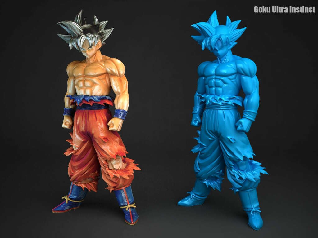 Goku Ultra Instinct Anime 3d Models Print Stl Obj Instant Download Okvector 3223