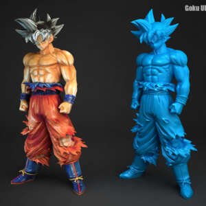 Goku Ultra Instinct Anime 3D Models Print STL OBJ Instant Download