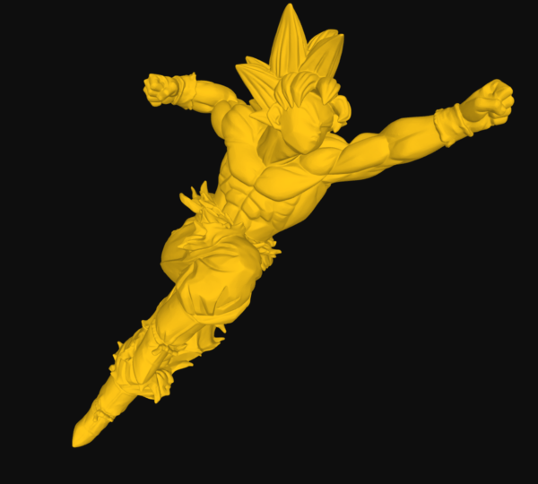 Goku ultra Anime 3D Models Print STL OBJ Instant Download