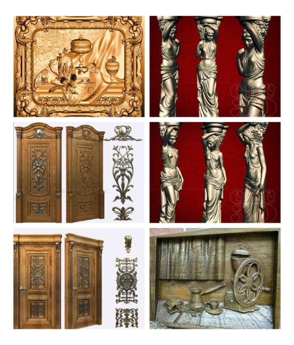 Dropbox 74 Door vrata Statues and reliefs 3D model for CNC rounter 3D printing