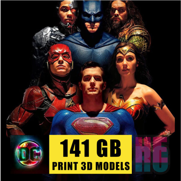 DC heroes and items 3d models print stl and ojb files cover 1