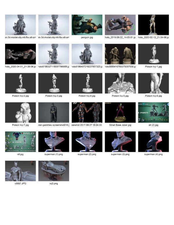 DC heroes and items 3d models print stl and ojb files cover 9