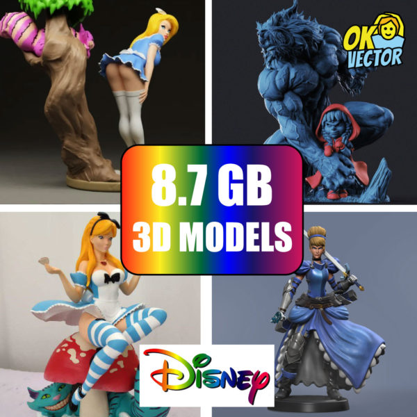 Disney 3d models print stl and ojb files for 3d printer Cover