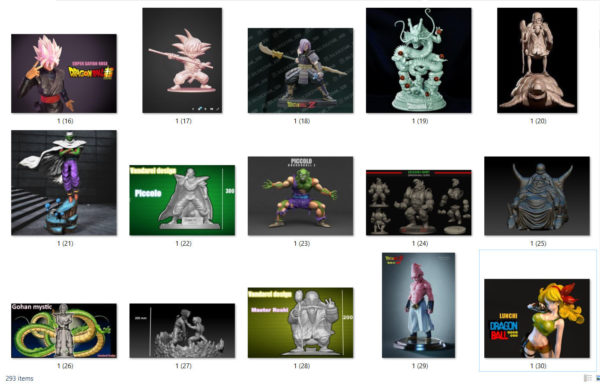 Dragon Ball 3d models print stl and ojb files 1