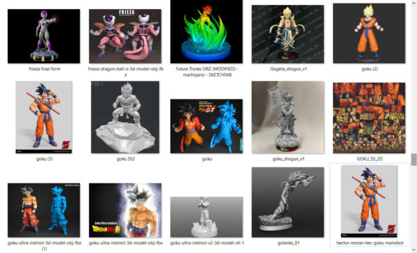 Dragon Ball 3d models print stl and ojb files 12