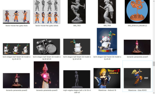 Dragon Ball 3d models print stl and ojb files 13