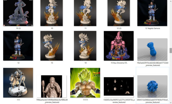 Dragon Ball 3d models print stl and ojb files 9