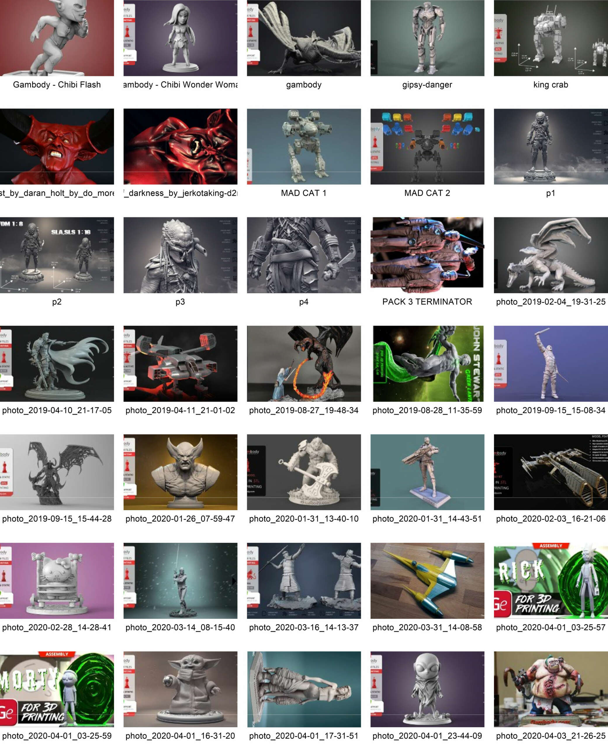 Gambody 3d Models Print Stl And Ojb Files - 394 Items, 57 GB - Okvector