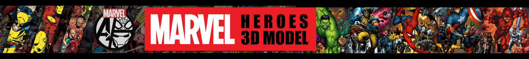 marvel 3d models wide thin ads