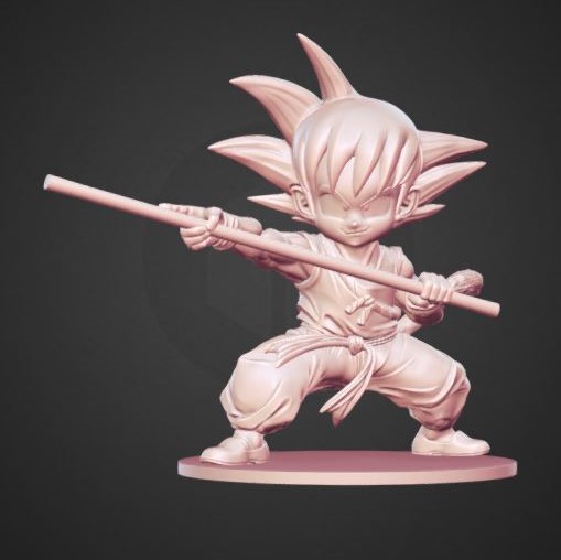 DBZ Son Goku boy Anime 3D Models Print STL OBJ