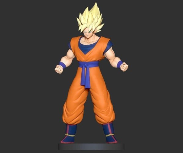 Goku Super Saiyan HQ Anime 3D Models Print STL OBJ